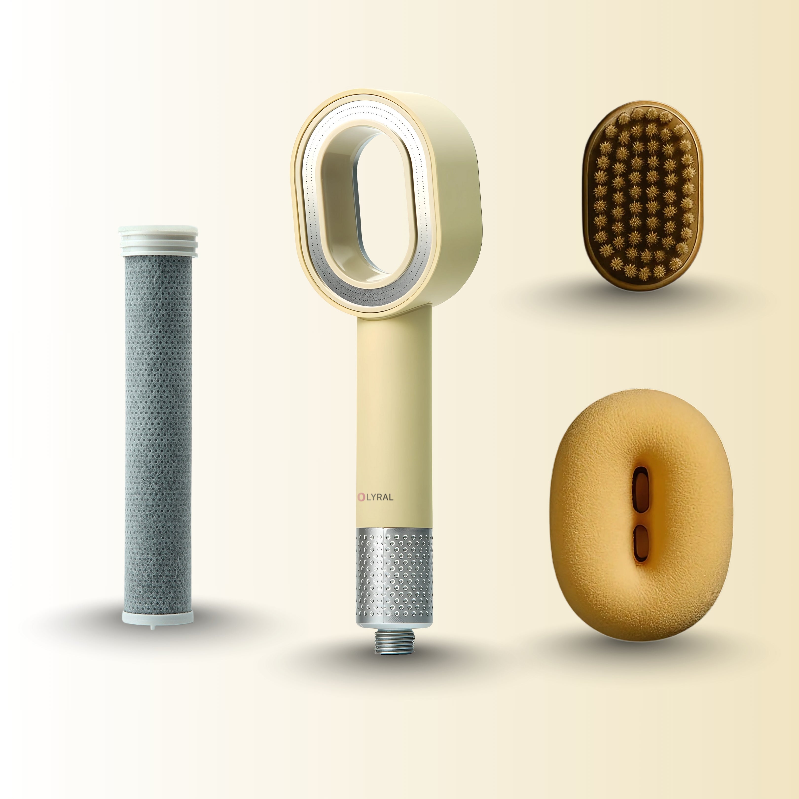 The Beige Filtered Showerhead